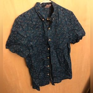 Ken LTD Mens Button Up T-Shirt Size M